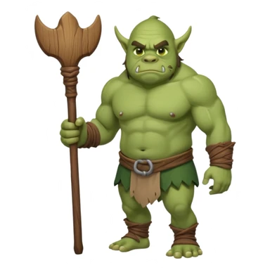 Ogre full body with stick sticker