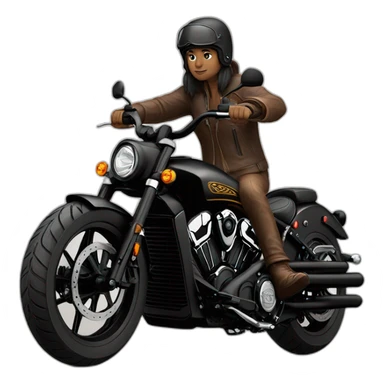 Moto Indian scout negra sticker
