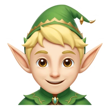 friendly elf with pointy ears sticker