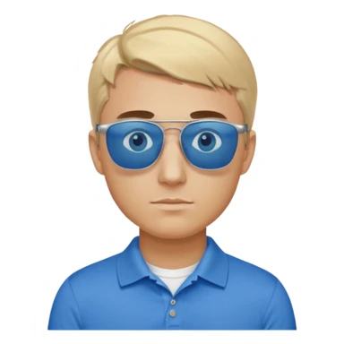 Charlie kirk with blonde hair and Blue eyes on epstein island but make hi really look like Charlie kirk sticker