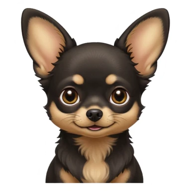 Light black chihuahua sticker