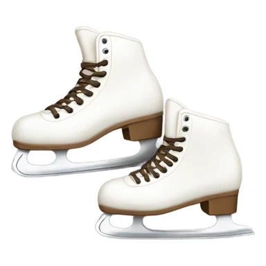 two winter white skates with brown laces on one direction  sticker