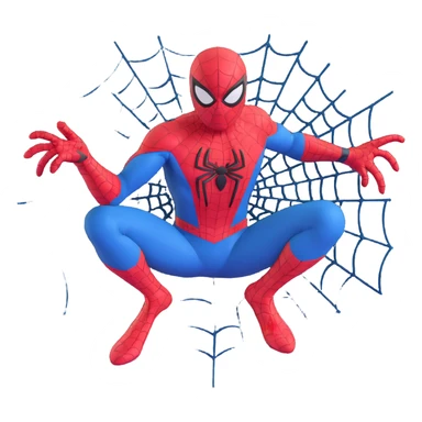 spider man shooting webs sticker