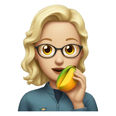 Jayne west eating mango  sticker
