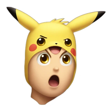 Shocked pikachu sticker