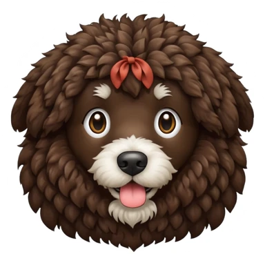 Dark brown doodle dog adult sticker