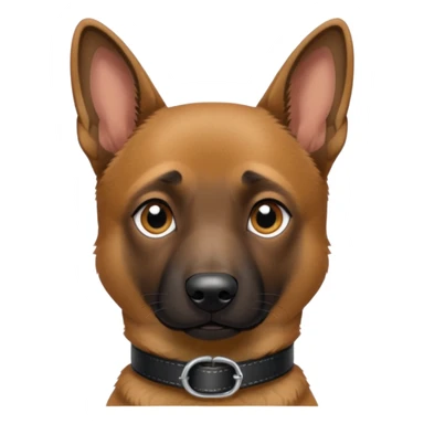 Belgian malinois dog in collar sticker