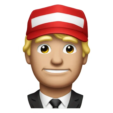 Trump red hat sticker