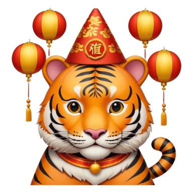 Chinese new year 老虎，我要有新年气氛的 sticker