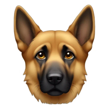 german sheperd sad sticker