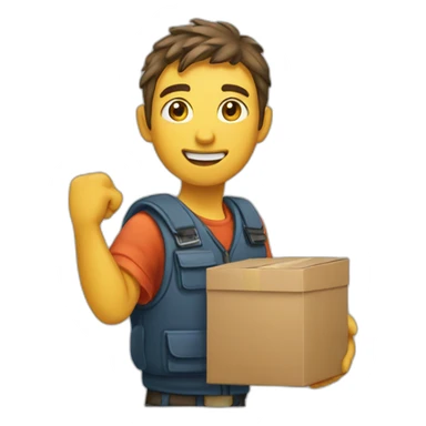 Courier New Year sticker