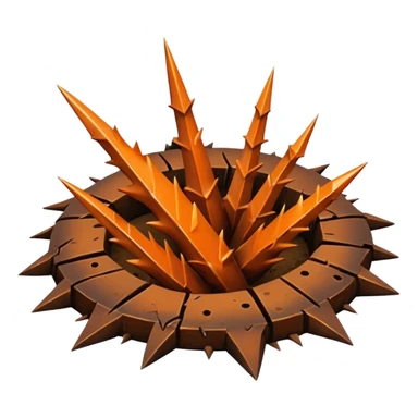 Sharp Thorns trap on the ground  sticker