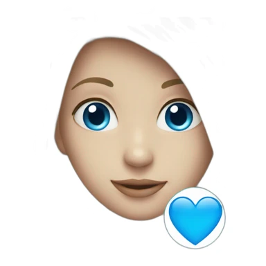 Blue heart with c inside sticker