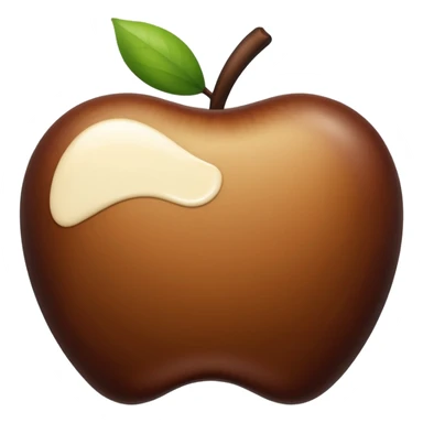 Color Cream color and dark brown apple iPad  sticker