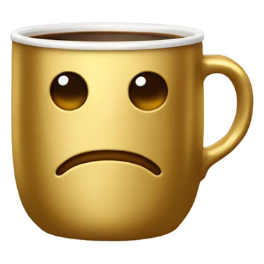 vintage Gold mug of coffe sticker