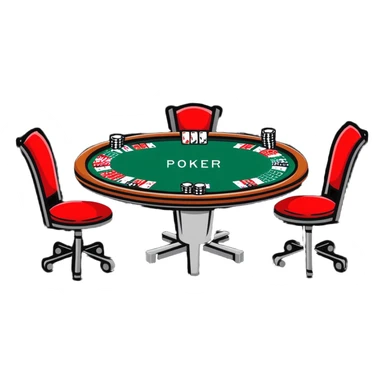 live casino poker table sticker