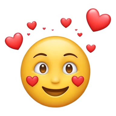 Emoji with its eyes as hearts shooting out sticker