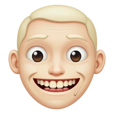 Beaten smile missing teeth sticker