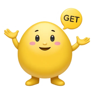 blob holding get better sign sticker