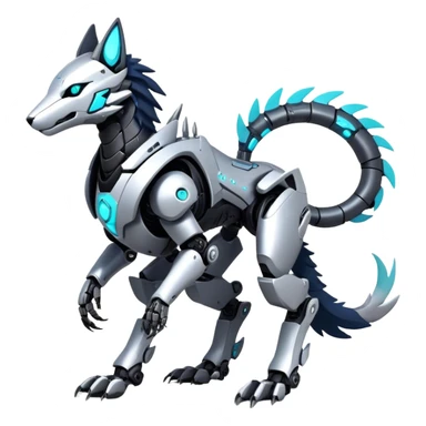 Modern Futuristic Cyborg-Vernid-Sergal-Trico-Protogen-Robot-species by LiLaiRa full body sticker