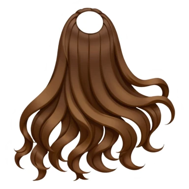 back view of long brown hair sticker
