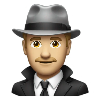 white guy in a mafia sticker