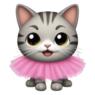 Cat in a tutu sticker