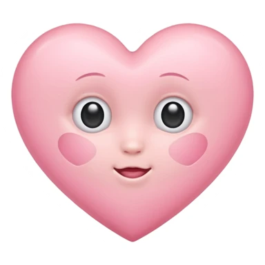 Soft baby pink heart sticker