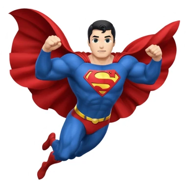 Superman flying sticker