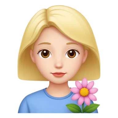 Cute with flower sticker