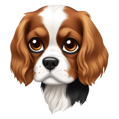 Tri color cavalier King Charles spaniel  sticker