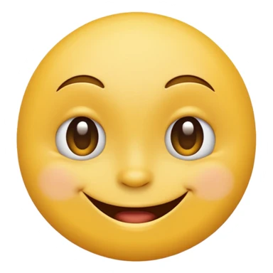 Emoji, yellow round smiling face, Narrow eyes curved downwards sticker