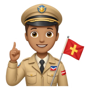 Guide + small flag, Tour Group. sticker