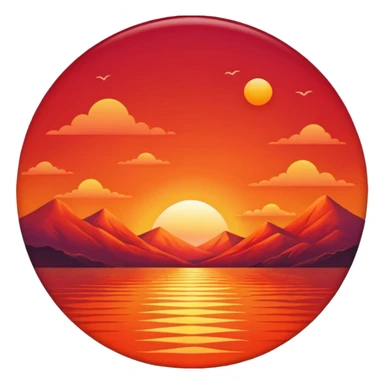 sunset sticker