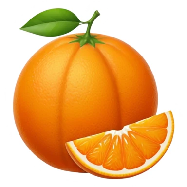 half Orange fruit sticker