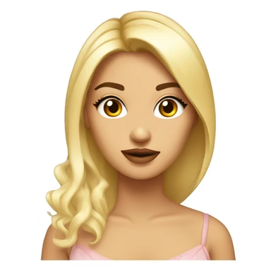 Chica rubia de ojos marrones con ropa coquette sticker