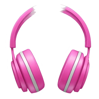 headphones with pink bows on side sticker