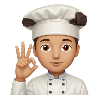French cheff making french noises with the 🤌 hand sticker