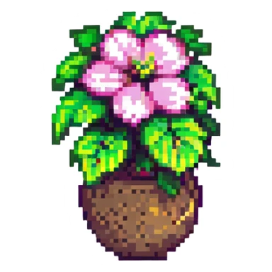 pixel art style hop flower, bright colors, no background sticker