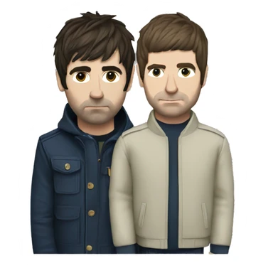 liam and noel gallagher sticker