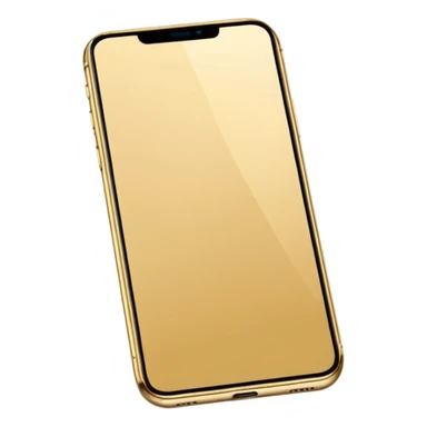 Gold border iPhone 16 Pro Max screen with no notch frontview sticker