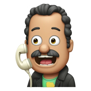 Patrick answering the Krusty Krabs phone sticker