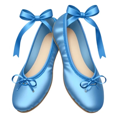 blue ballet shoes with laces sticker