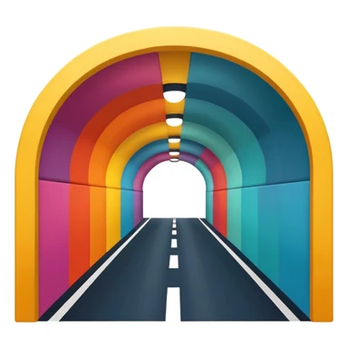 Flat design style tunnel sticker