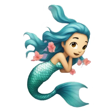 koi mermaid  sticker