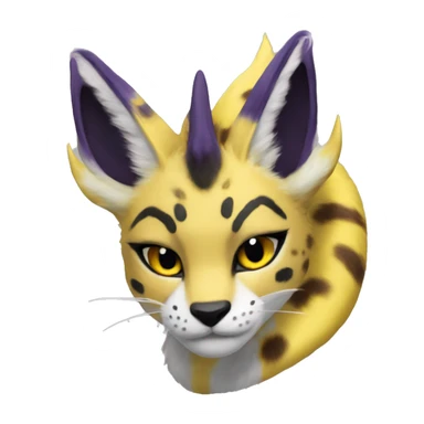 Anthro Renamon-Vernid-Serval-Lombax sticker
