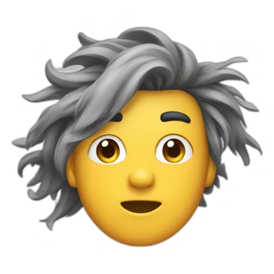 Wind blow hair sticker