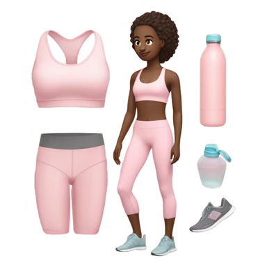 pastel pink fitness sticker