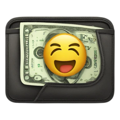 money in wallet sticker