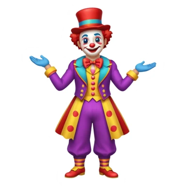circus clown full body sticker
